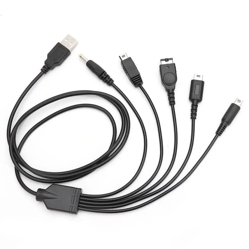 USB зарядный кабель 5 в 1 для Nintendo 3DS XL NDS Lite NDSI LL WII U зарядное устройство Sony 1000/ 2000