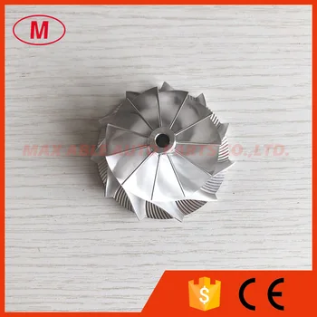 

RHF5H 11+0 blades 43.26/56.00mm High performance turbo billet/milling/aluminum 2618 compressor wheel for VF38/VF40/VF54