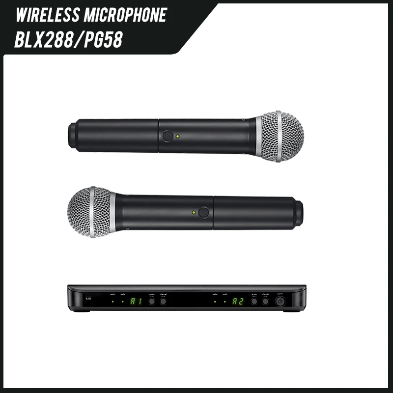 Blx288/pg58 2 Channel Wireless Microphone With Blx88 Reciver And