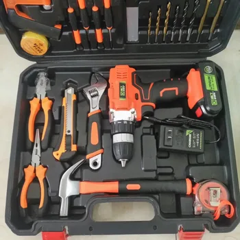 

Charging Small Electric Drill Set Household Electric Screwdriver Rechargeable Lithium Battery Flashlight Turn Drill Mini Electri