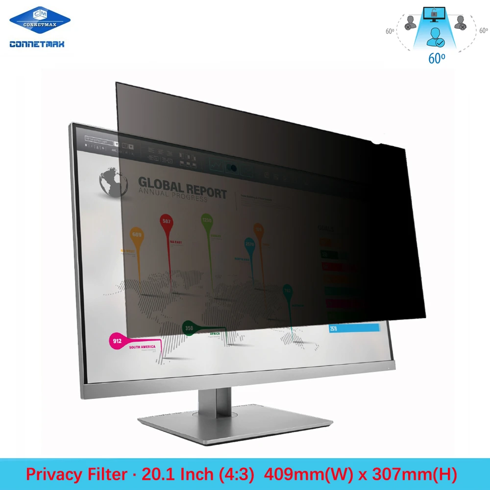 Anti-Scratch Protector Film Computer Privacy Screen Filter for Square Computer Monitor Anti-Glare 20.1 Inch We Offer 2 Different 20.1 Filter Sizes 4:3 Aspect Ratio