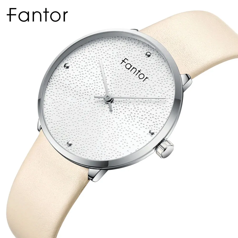 Fantor часы для женщин Лидирующий бренд роскошные кожаные Наручные часы женские элегантные повседневные водонепроницаемые relogio feminino женское платье часы
