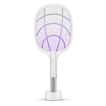 

USB Electric Shock Mosquito Lamp Fly Swatter Pest Insect Portable Handhold Racket Three-Layer Fly Swatter Indoor