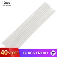 10 шт./компл. белый сильным вискоза горячего расплава клея палочки ручной набор инструментов "сделай сам" для электрического клеевого пистолета, категория ремонт аксессуары 7 мм x 300 мм