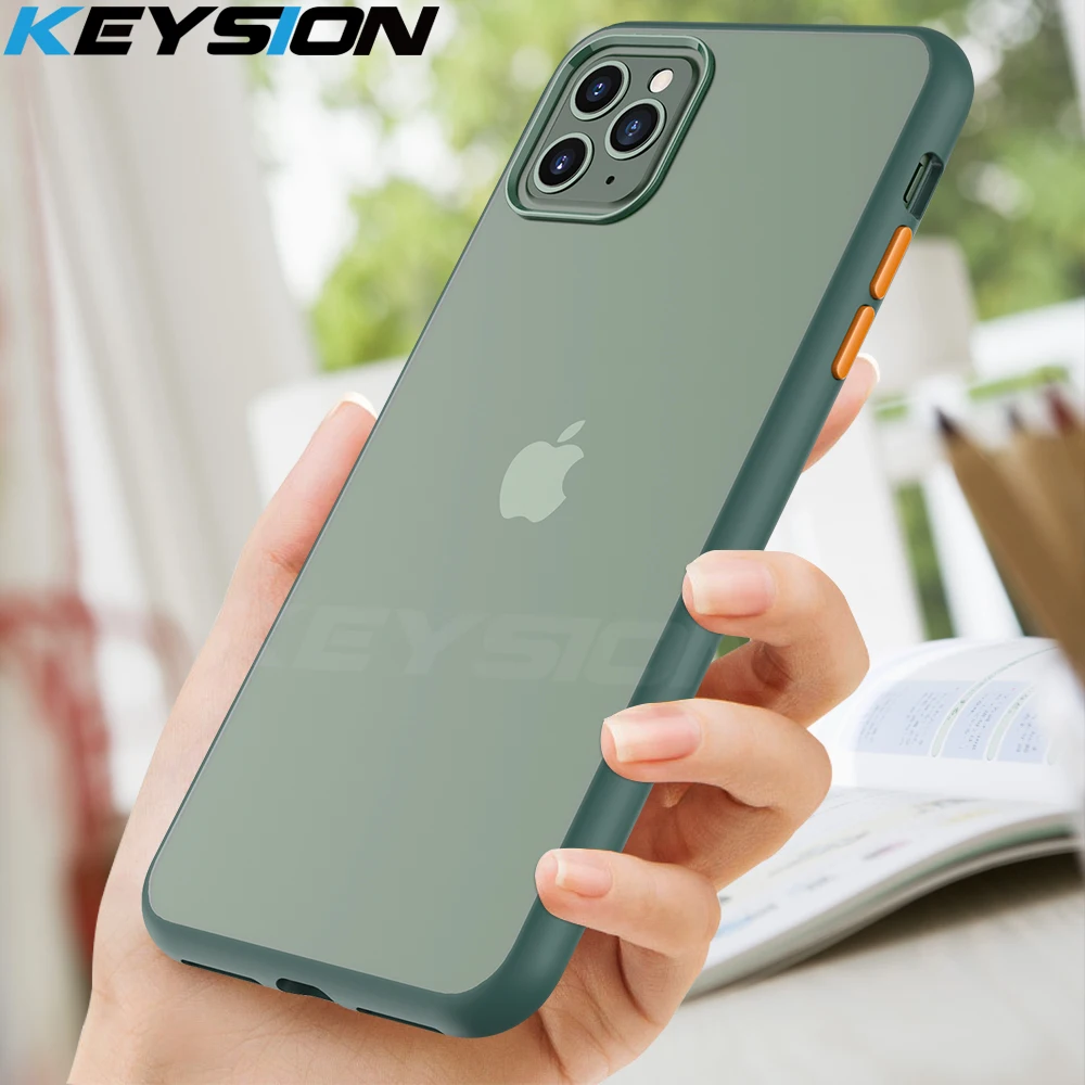 

KEYSION Fashion Matte Case for IPhone 11 Pro 11 Pro Max Shockproof Transparent Phone Back Cover for Apple IPhone 11 11 Pro Max