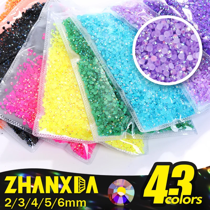 10000pcs Resin Rhinestone Bulk Nail Art Flatback Gem For Clothes Dress Jewelry Shoe Decoration Ab Trimmings Crystals For Crafts