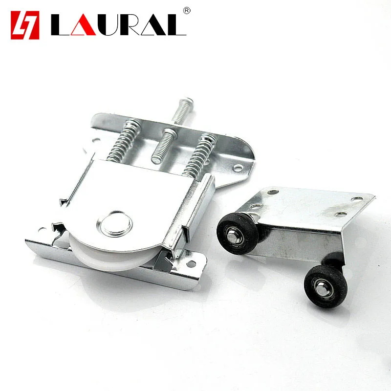 

Free Slotted Heavy Duty Wardrobe Sliding Door Pulley Push-Pull Wheel Door Hanging Wheel Furniture Cabinet Door Roller Track