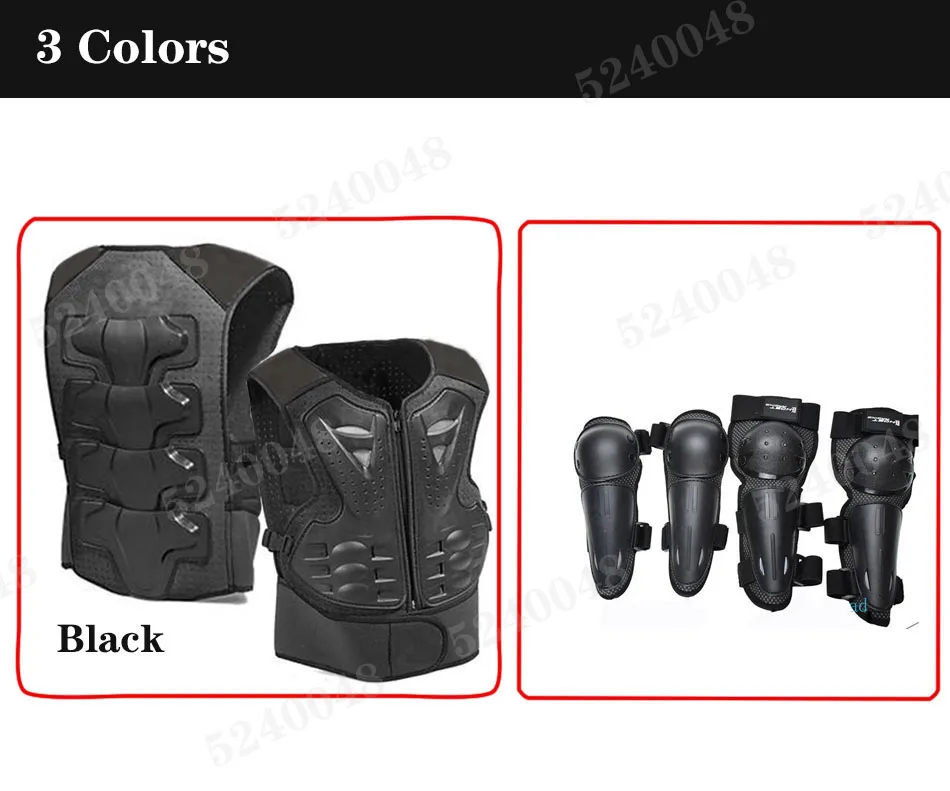 For Height 0.8-1.7M Child Kids Motocross Body Protective gear Vest armor MTB Off road suits Chest Spine Knee Elbow Guard