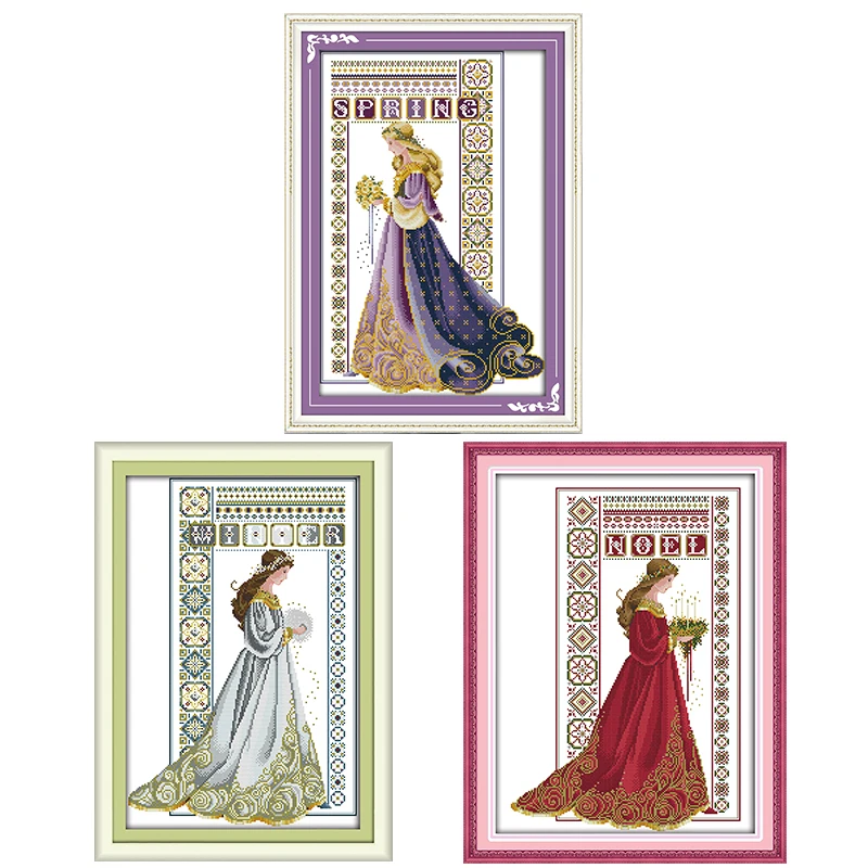 Bouquets of brides series count and printing cross stitch kit 14CT11CT embroidery kit sewing home decoration DIY crafts gift cross stitch kit peony embroidery kit