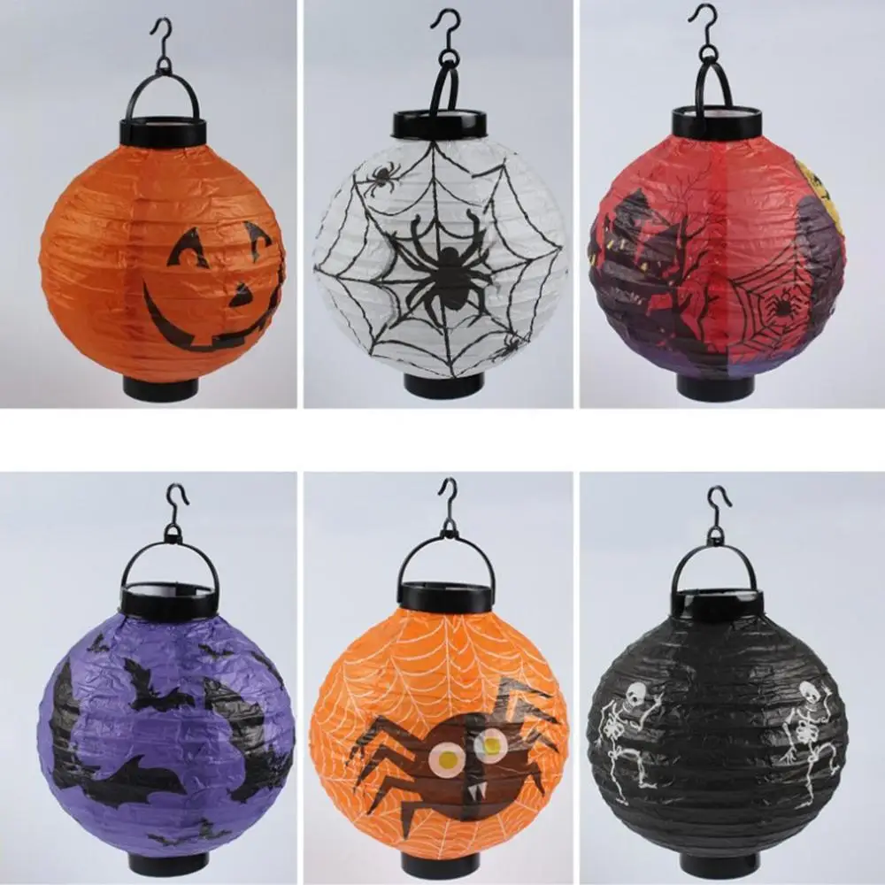 

Kids Halloween Gags Practical Toy Lantern Pumpkin Paper Lantern Hanging Glowing Lanterns Ghost Festival Decor Paper Lantern Gift