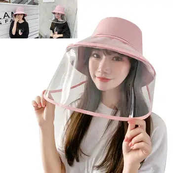 

Anti-fog Hat Big Brim Transparent TPU protection Removable Fisherman hat Unisex Summer Hats Sun Cap pantalla protectora cara