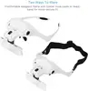 1.0X 1.5X 2.0X 2.5X 3.5X Adjustable 5 Lens Loupe LED Light Headband Magnifier Glass LED Magnifying Glasses With Lamp ► Photo 3/6
