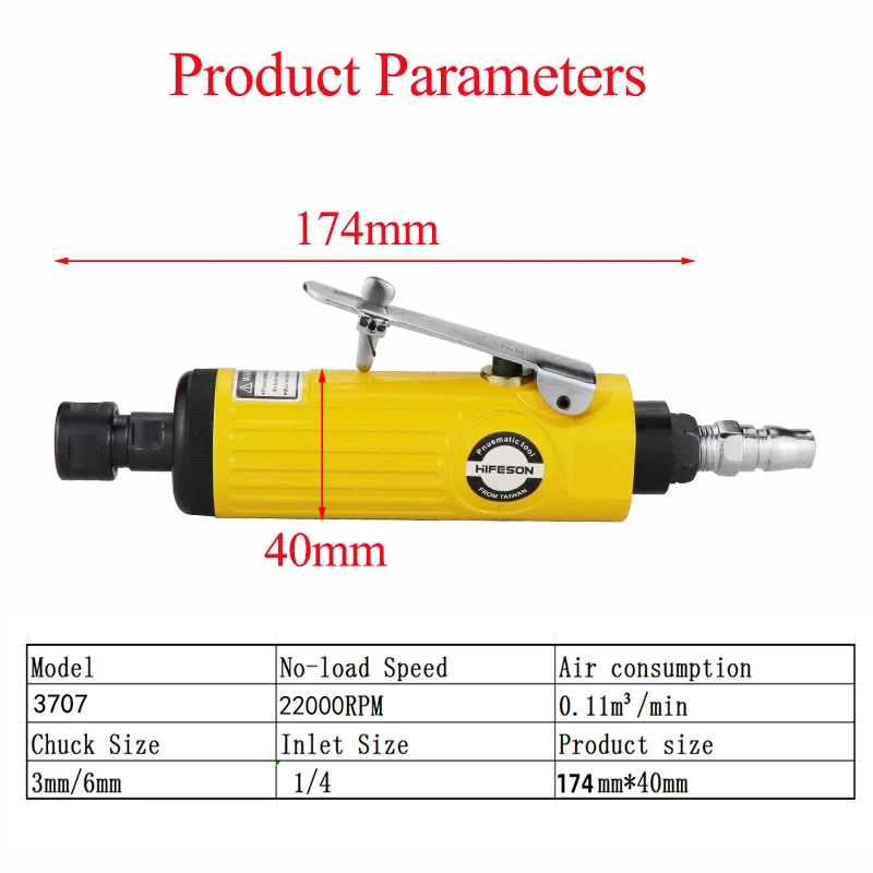 1/4" Pneumatic Die Grinder Air Die Grinder Grinding Mill Engraving Tool Polishing Machine for Pneumatic Tools electric impact wrench harbor freight