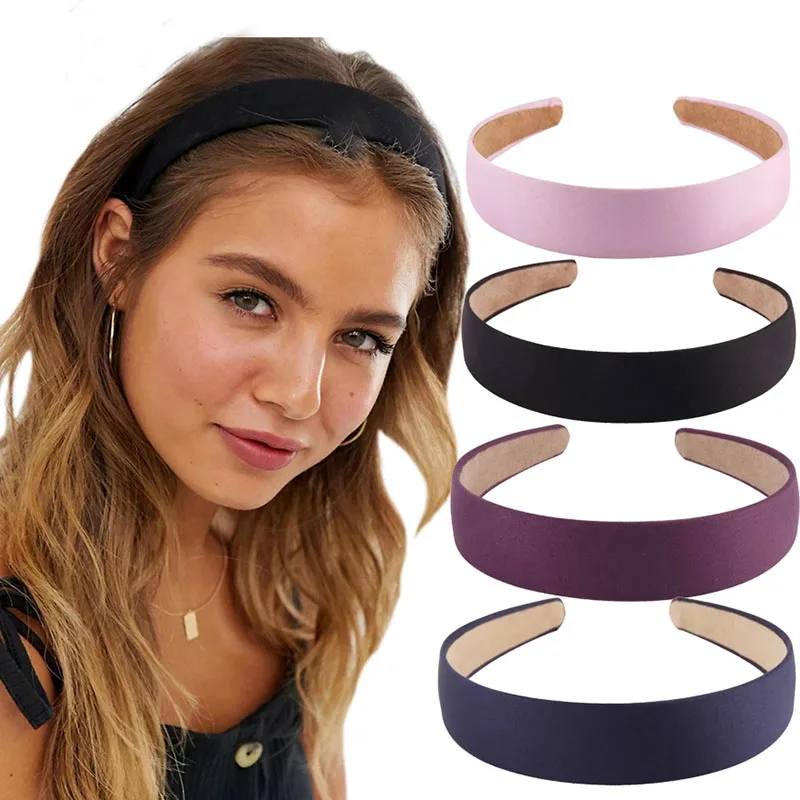 

MeiLD Wide Hairbands Simple Hot Sale Solid Candy Colors Fabric Anti-slip Women Headbands Hair Hoop For Jewelry Hair Accessories