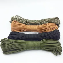 30FT 550lb парашютный шнур с 7 ключевого веревка 4 мм диаметр Кемпинг Пеший Туризм на открытом воздухе дома 9,1 м камуфляжной расцветки