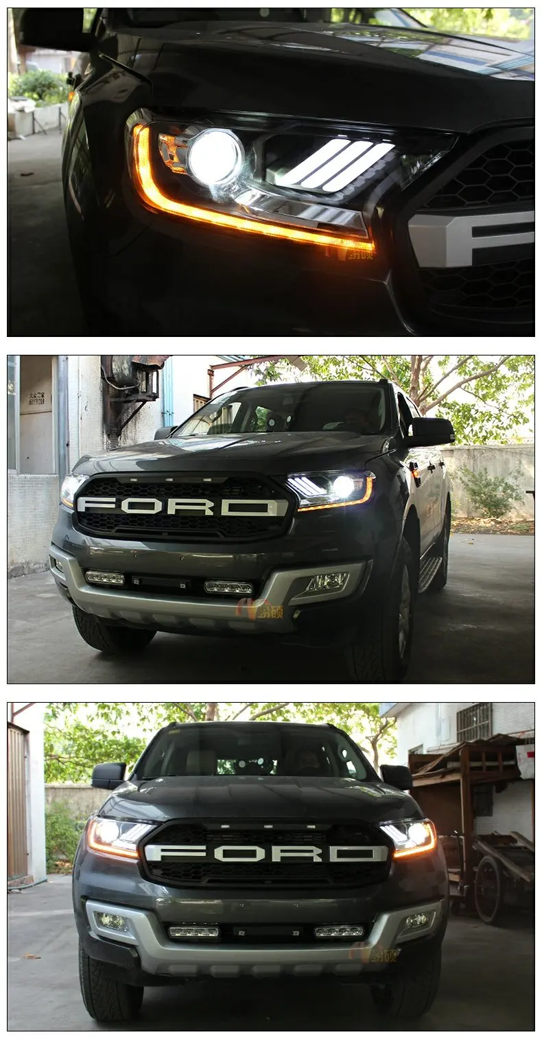 Автомобильный Стайлинг для Ford Everest Ranger фары- динамический сигнал поворота светодиодный фонарь DRL Hid Bi Xenon автомобильные аксессуары