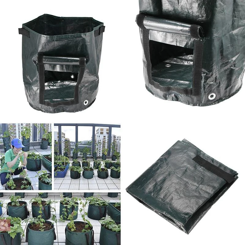 

8Pcs Diy Potato Grow Planter Pe Cloth Planting Container Bag Vegetable Gardening Thicken Garden Pot Planting Grow Bag for Home