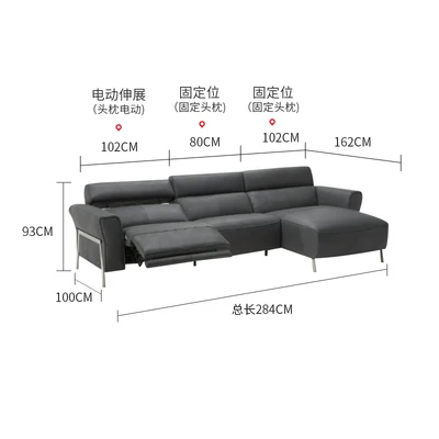 Living Room Sofa set L seater real genuine leather sofas electric recliner salon couch puff asiento muebles de sala canape cama