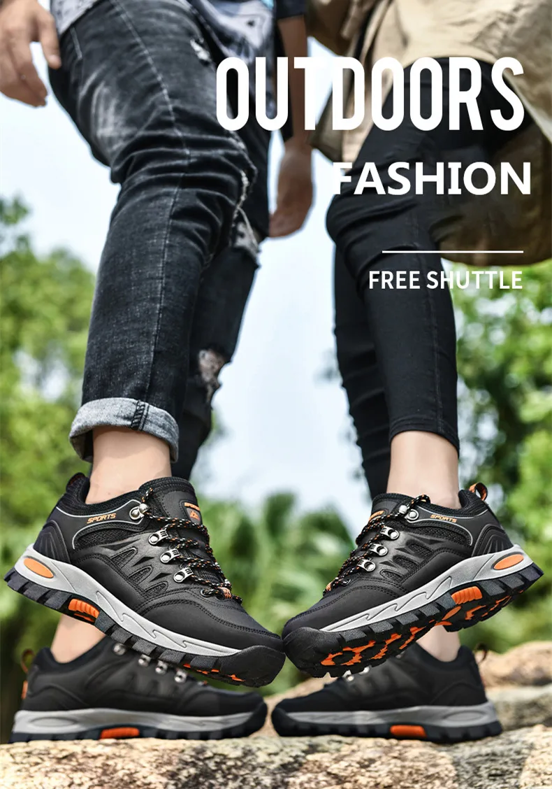 Men's Casual Shoes Outdoor Sneakers Lace Up Waterproof Flats