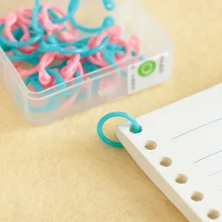 Anneau de reliure à feuilles mobiles pour cartes, papier à feuilles mobiles, rangement fixe utilisé pour poinçonner et lier des confitures d'agenda en boîte 