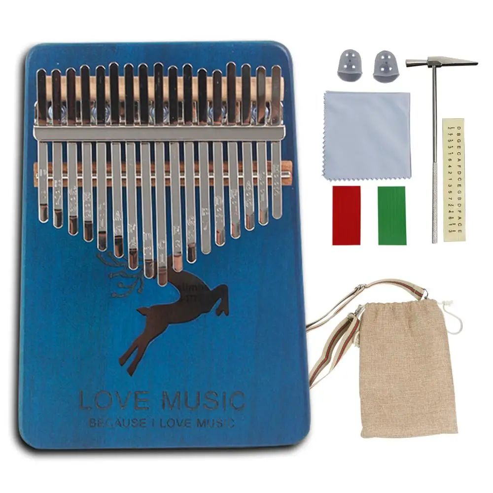 

Kalimba 17 Key Mahogany Thumb Piano Mbira Musical Instrument Africa Portable Finger Piano Machine Musical Kit Child Beginners