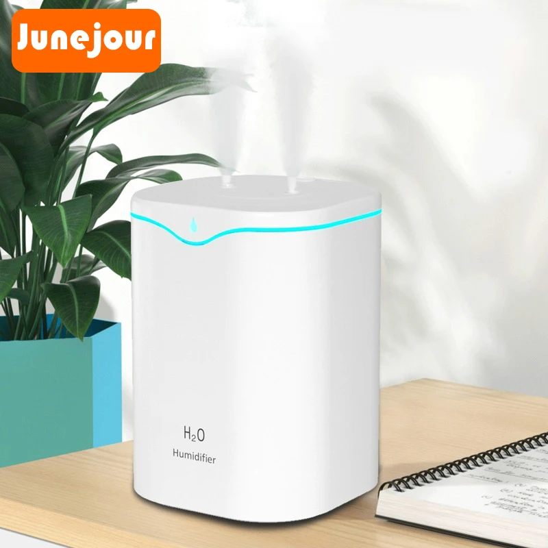 Air Humidifier Double Nozzle 2L Essential Oil Aroma Diffuser With Coloful LED Light Ultrasonic Humidifiers Aromatherapy | Бытовая