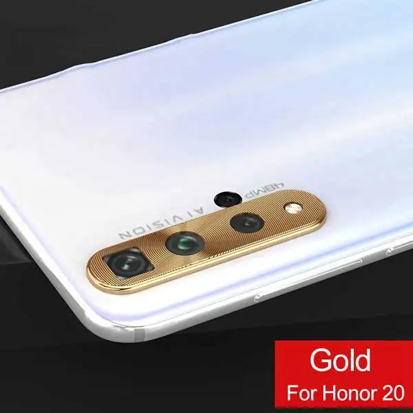 Для huawei Honor20 Защита объектива камеры Huwei Honor 20 Pro 20Pro Honor20Pro защита задней линзы кольцо аксессуары для мобильного телефона - Цвет: gold