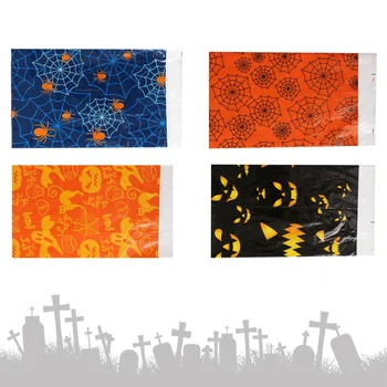 

4Pcs 108x180cm Halloween Decoration Tablecloth Disposable PE Tablecloths Party Supplies (Blue Spider Type+Yellow Spider Type+Bla