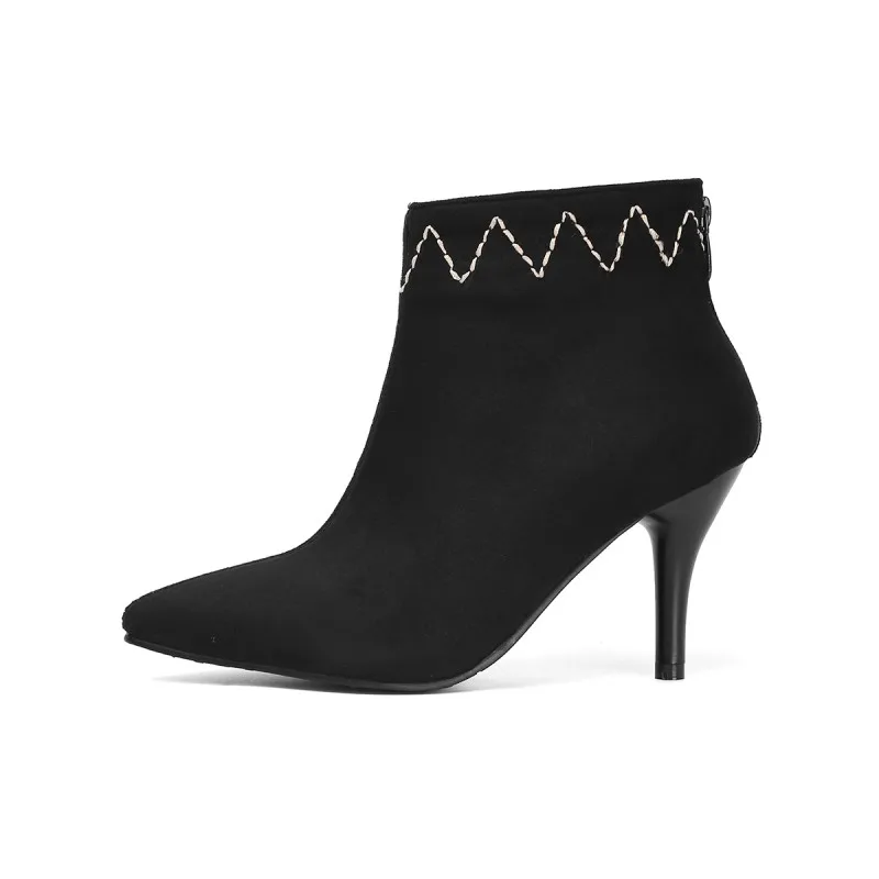 Женские ботинки на застежке-молнии сзади каблуке | Обувь