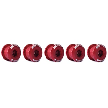 

5PCS Aluminium Alloy Single Disc MTB Road Bike Bicycle Chainring Bolts Screws High Quality New Chainring Bolts