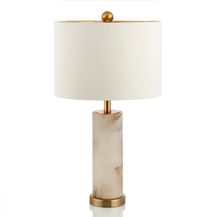 

Настольная лампа из натурального мрамора для кабинета, дизайнерский декоративный светильник в стиле постмодерн для спальни, гостиной