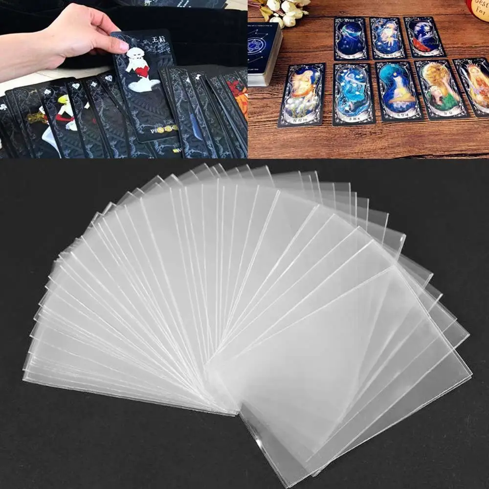 100Pcs Transparent Card Sleeves Magic Board Game Tarot Poker Cards Protector Bag 65*90mm 60*9mm 45*70mm 69x120mm card protector idol card protector