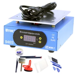 UYUE 946S Préchauffer Station 220V 400W 140X200mm Préchauffeur plate Forme Numérique plaque chauffante pour téléphone écran LCD séparateur machine 