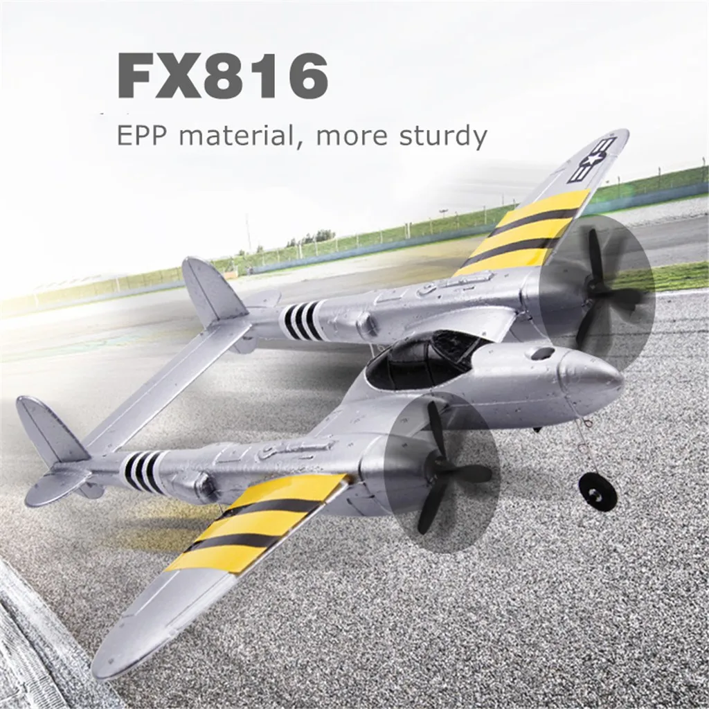 FX-816 P38 2,4 GHz Wingspan RC Fighter авиасимулятор модель самолета открытый летные игрушки для детей мальчиков Игрушки для детей