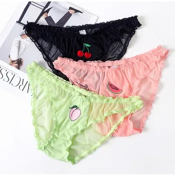

Sexy Panties For Women Underwear Fashion Panty Lingerie Breathable Fruit Embroidery Briefs Low-Rise Panties Female Underwear