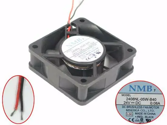 NMB-MAT 2408NL-05W-B40 L00 DC 24V 0.08A 60x60x20 мм 2-проводной Вентилятор охлаждения сервера |