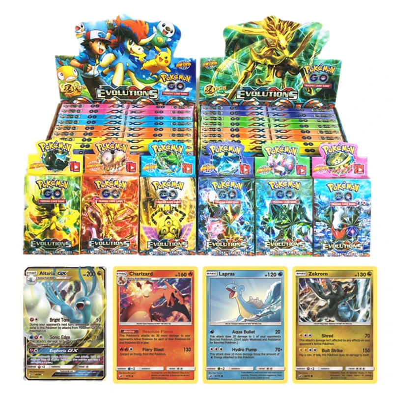 Caja Original de cartas de Pokémon, juguete de colección de cartas de Pokémon, sol y luna evoluciones, Escudo de espada oculto, potenciador