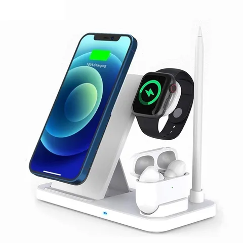 Fast Qi Wireless Charger Stand For iPhone 12 11 XS XR X 8 3 in 1 Charging Dock Station for Apple Watch 6 SE 5 4 Airpods Pro