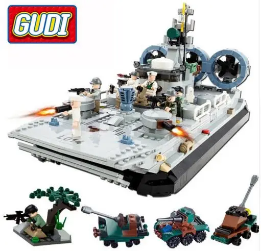 Best  928PCS Marine Corps Models Building Kits Blocks Toys Hobby Hobbies For Boys Girls