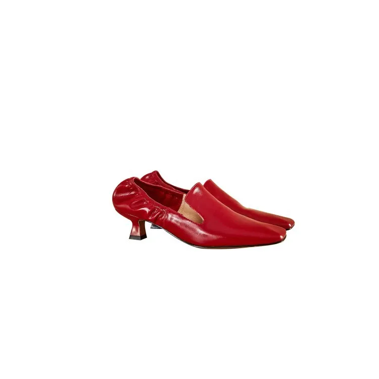 

Spring And Autumn Genuine Leather Women's 2020 New Style Shoes Genuine Leather BV Celebrity Style