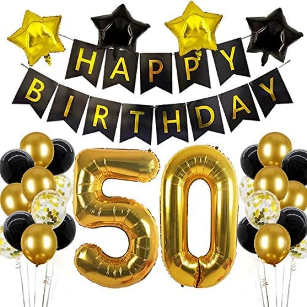 50th Birthday Decorations For Women Men 50 Number Foil Balloons Happy  Birthday Banner For Birthday Party Background Decorations|Party DIY  Decorations| - AliExpress