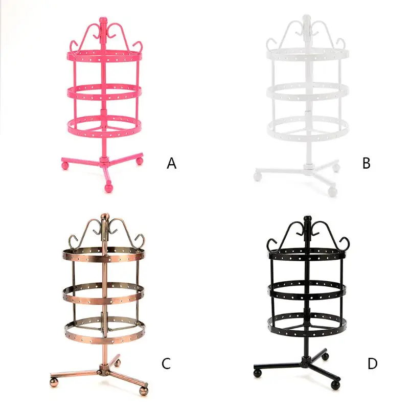 

Necklace Jewelry Holder Three-layer Circular Rotating Earrings Display Stand