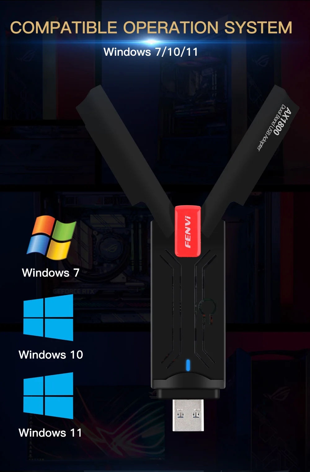 placa de rede usb 3.0 adaptador wi-fi para o windows 11