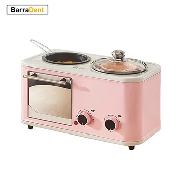 

4 in 1 Breakfast Machine Electric Oven 1200W Multifunctional Toaster Sandwich Omelette Fry Pan Hot Pot Boiler Food Steamer