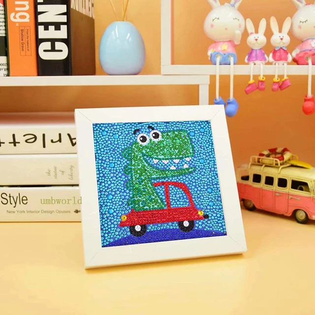 Diamond Painting Kits for Kid DIY 5D Dinosaur Mosaic Making without Frame  for Kid Easy to