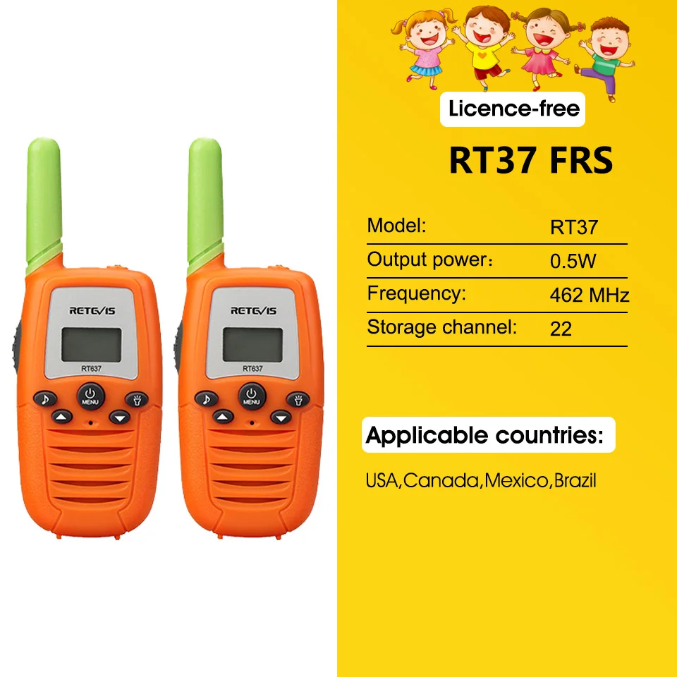 Retevis RT602 Walkie Talkie Ricaricabili Per Bambini – 2 Paia, 8 Canali, Torcia E VOX, Base Di Ricarica, Regalo Natale Per Gite E Avventure - 3