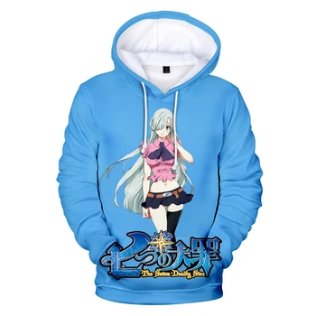 

Nanatsu No Taizai 3D printed hoodie men/women spring casual fashion hoodie anime 3DKawaii sweatshirt Nanatsu No Taizai 3D hoodie
