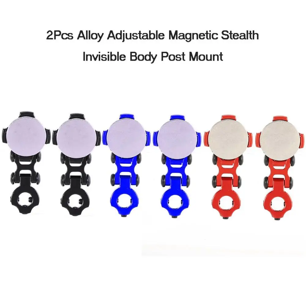 

2Pcs Alloy Adjustable Magnetic Stealth Invisible Body Post Mount for 1/10 RC Crawler Car Model Spare Parts