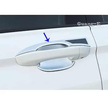 

For Volkswagen VW TiguanL Tiguan L MK2 2016 2017 2018 2019 2020 Car Cover Trim ABS Chrome Door Bowl Panel Trim Armrest 4pcs