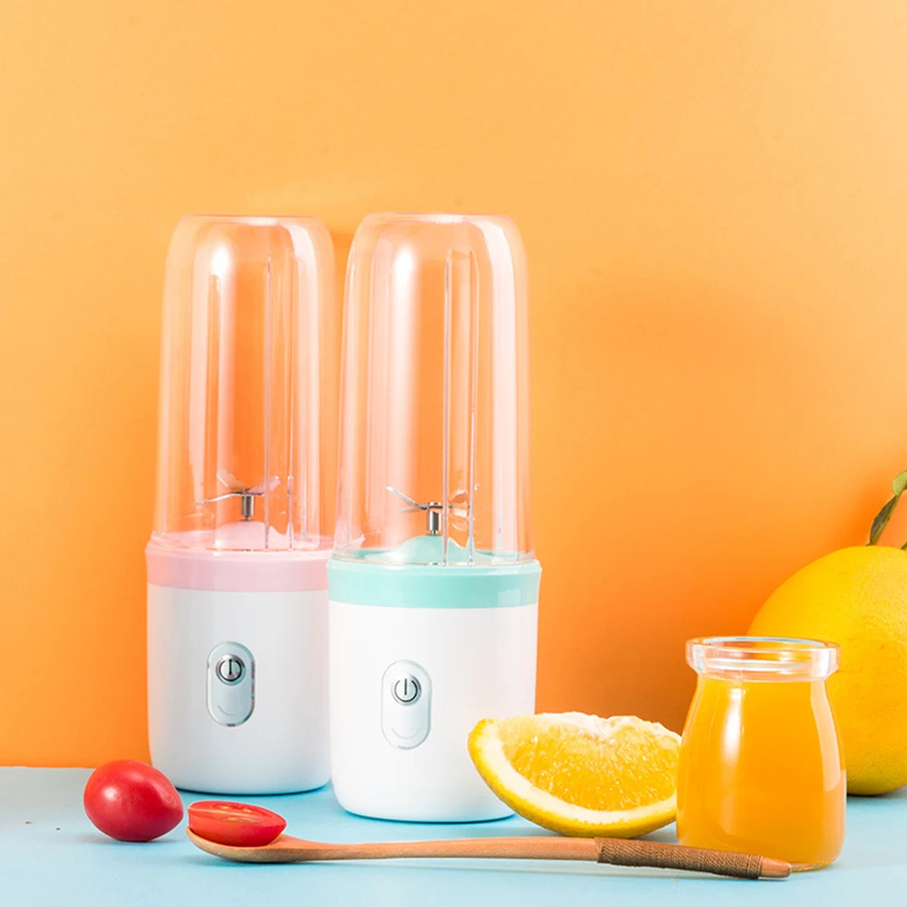 

Hot New Mini Juicer Cup 350ml Fruit Juice Mixer Handheld Travel Blender with Stainless Steel 4-Blades Portable USB Electric Frui